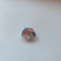 Cute cat hair claw made of colorful marbled acetate with fine gold-etched facial details - Floral Purple