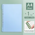 A4 light blue DIY binder set with two PP covers and quiet large loose-leaf rings - 30 Holes A4 / Sky Blue