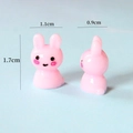 Pink rabbit resin figurine miniatures for DIY crafts and micro landscape decoration - Small (1.1cm x 0.9cm x 1.7cm) / Rabbit-Pink