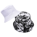 Cappello da pescatore reversibile con palme per protezione solare mare e spiaggia - Taglia unica / Interno Bianco-Cappello da Pescatore Reversibile
