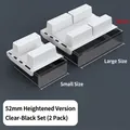 Set of 2 transparent black under-desk drawers, large and small size, 52mm height - Transparent Black / 52mm Riser / Set of 2(S+L)