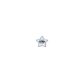 Star shaped Turkish Evil Eye charm with blue glass and white enamel for DIY jewelry - Style 1 Star