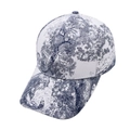 Damen Baseballkappe mit französischem Toile-de-Jouy-Muster und Baumprint - Verstellbar / Blau Weiß