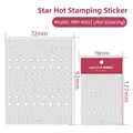 Adesivi per unghie a stella d'argento 3D metallizzato, misura 72 mm x 92 mm - Stelle (MM-XX02) - Doratura a argento