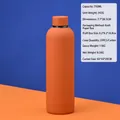 Gourde sport 750ML orange mat en acier inoxydable avec design de tasse à café minimaliste - Orange Cinabre (750ml)