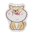 Spugna in cotone di pasta di legno cartone animato Shiba Inu beige per piatti - Piccolo Shiba Inu