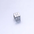 Perle alphabet 7mm en acier inoxydable argenté avec lettre H pour bijoux DIY - Lettre H