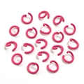 Rose red metal open jump rings for DIY jewelry making and bracelet connectors - Rose Red (open Ring)