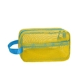 Yellow mesh beach toy storage bag with blue handle and zip closure for kids - Dopamine Toiletry Bag Yellow 22x16x7cm