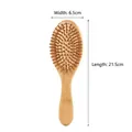 Bamboo cat-shaped scalp massage brush for kids with 21.5cm length and 6.5cm width - Nan Bamboo Oval Air Cushion Comb