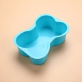 Stampo in silicone blu a forma di osso per torte e snack creativi per animali - Stampo per torta a osso / Celeste