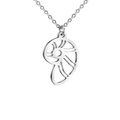 Collier avec pendentif nautile en argent au design minimaliste de vie marine - Collier Conque Argenté