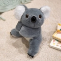 Cute dark gray plush koala snap bracelet toy with fluffy fur and soft texture - Grey Koala / 18cm