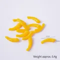 Miniature resin tempura shrimp tail in bright yellow for DIY miniature food crafts 2.2cm - 2.2cm Tempura Shrimp Tail (Uncolored)