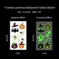 Tatouage Halloween lumineux Y-174 montrant des fantômes et citrouilles phosphorescents - Série de Dessins Animés Halloween Y-174
