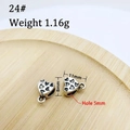 Silver vintage heart shaped hollow alloy charms for DIY handmade jewelry making - Heart Hollow Bead (24#)