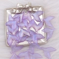 Glittery purple acrylic mermaid tail pendants with pearlescent finish for DIY crafts - Luminous Glitter Fishtail Purple