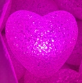 Rosa herzförmiges LED Nachtlicht mit Kristallstruktur für Bühnenaufführungen - 8cm / Rosa