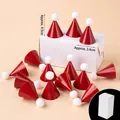 Set of 15 mini red Christmas hats 4.5cm tall for DIY cupcake topper decorations - Mini Red Party Hats 15pcs (Boxed)