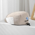 Dettaglio del ricamo a elefante e della rete traspirante sul cappello beige per bimbi - 52cm (2-5 Anni) / Beige