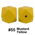 Perle ottagonali in silicone giallo senape 17mm per dentizione neonati e fai da te - Giallo Senape