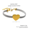 Dimensioni dettagliate del bracciale a cuore in acciaio inossidabile 18K con cinturino a rete - Placcato Oro 18K / Oro