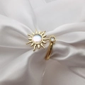 Anillo Giratorio de Girasol de Oro de 18K