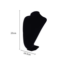 25cm black velvet V-shaped necklace display stand with 18.5cm width for jewelry showing - V-Shape Black Velvet 25cm Height