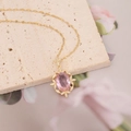 Hollow Lace Oval Pink Zirconia Style (6#)