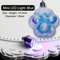 Mini LED patte de chat lumière bleue, taille 14,5mm hauteur et 10mm diamètre pour breloque - Mini Lampe LED Patte de Chat - Lumière Bleue