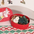 Christmas scented candle gift set with white snowman and green tree in red box - Snowman/Mini Tree Combo