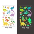 Luminous cartoon dinosaur waterproof tattoo sticker WS-K95 with glow-in-the-dark effect - Cartoon Mix Style (WS-K95)
