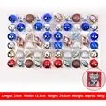 56-piece Christmas ornament set with glittery blue, red, and gold hanging balls - Style 06
