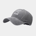 Detail of dark gray washed cotton baseball cap with vintage finish and star print - Adjustable / Gray