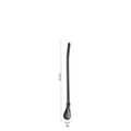 Black stainless steel Yerba Mate straw spoon with filter, size 18.5cm and 10g weight - 18.5cm-Black Filtering Straw