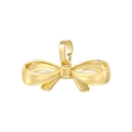 Elegant gold bow pendant with cubic zirconia and geometric mama letter design - VD1487-Gold Bow