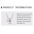 S925 sterling silver necklace featuring 0.5ct D color moissanite teardrop pendant - Classic 6-Prong White Gold 0.5ct