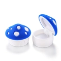 Grazioso portagioie a fungo in velluto blu a pois bianchi per anelli e orecchini - Fungo Blu / 66*66*52 Mm