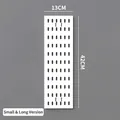 White modular pegboard organizer for wall storage, small long version 13cm x 42cm - Small Vertical Board - White