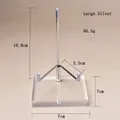 Large silver metal stand with acrylic base for crystals and minerals display - Large / Silver