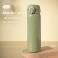 Matcha green 450ml stainless steel vacuum flask with one-click bounce lid - 450ml / Matcha Green