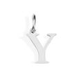 Polished silver stainless steel alphabet letter Y pendant for DIY jewelry and necklaces - Letter Y (Steel Color)