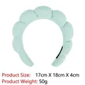 Light blue bubble sponge headband with braided cloud design for skincare and face washing - 22# Gray-Green Style