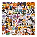 Σετ αυτοκόλλητα Halloween με κολοκύθα, φάντασμα και νυχτερίδα για διακόσμηση πάρτι - Παιδικά Halloween 100 Τεμάχια (N25+N26) / 4-5cm