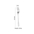Thickened 304 stainless steel dinner fork in silver finish, size 16.9cm, weight 28.8g - 304 Stainless Steel Small Fork