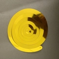 Single golden PVC spiral swirl hanging ornament for party decoration on neutral background - Shiny Single Spiral-Gold (6pcs/pack)