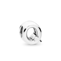 Polished silver letter Q charm bead for DIY personalized bracelets and jewelry - Letter Q / Silver