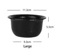 Glanzend zwarte scheerkom variant met grote capaciteit en 11,3 cm brede opening - Grote ronde zwarte kom / Zwart