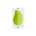 Green mango-shaped makeup sponge in individual transparent packaging, latex-free soft puff - Green Mango (Bagged)