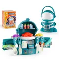 Green astronaut spaceship kitchen playset with various play food accessories for kids - Green Supermarket(999-101AB)